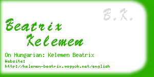 beatrix kelemen business card